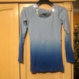 Limited Too blue ombré long sleeve top